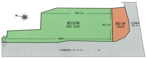 鶴ヶ島市藤金　建築条件なし売地　東武東上線『若葉駅』徒歩25分　【藤小学区】の土地図