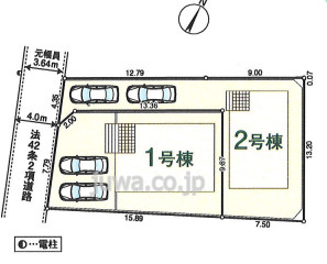 【新築分譲住宅】川越市上新河岸の区画図