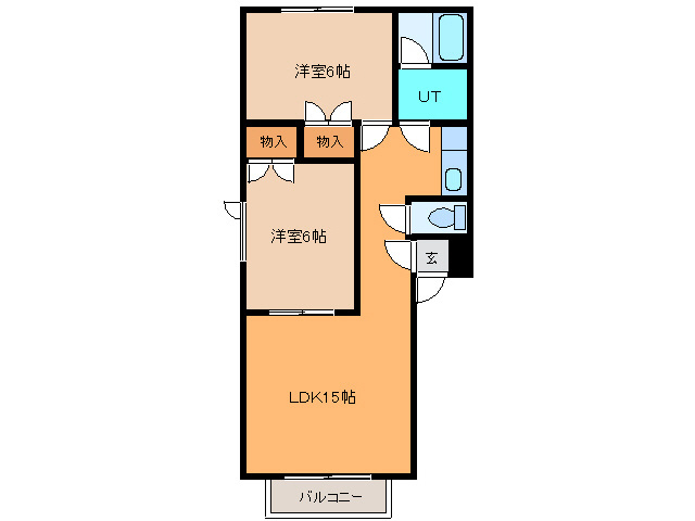 阿部ハイツＤの間取り
