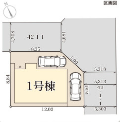 リーブルガーデン加古郡播磨町北本荘9期の区画図