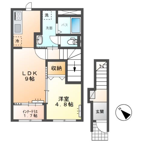 つくば市倉掛新築アパート（仮の間取り