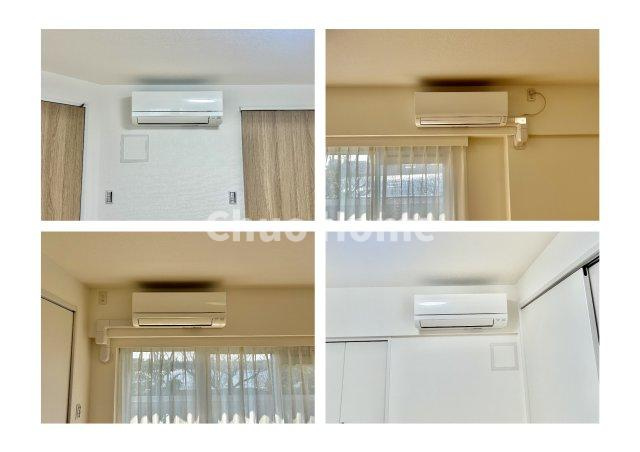 なぎさニュータウン4号棟の冷暖房・空調設備|エアコン新規新設×4