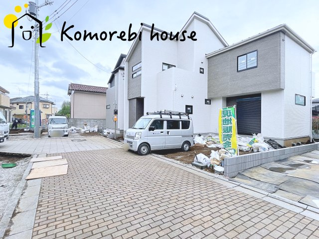 【大宮　East Terrace】さいたま市見沼区大谷　新築一戸建て　ブルーミングガーデン　04の前面道路含む現地写真|4/10撮影