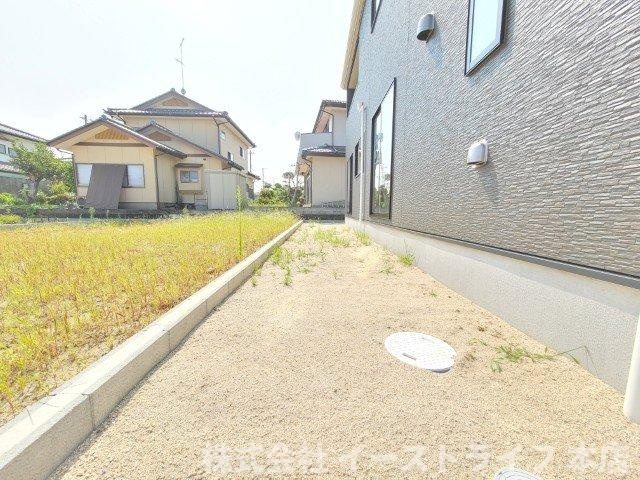 【新築戸建】【太陽光発電設置物件】　いわき市小名浜住吉5期の庭|同社施工　ガーデニングや家庭菜園も楽しめるお庭がついています