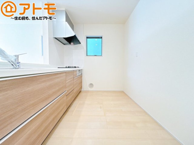 【キッチン】 | 葵区西瀬名町　新築戸建　2号棟 | 対面式のキッチンはリビングを見渡すことができるので安心♪家族の会話も増えそうですね♪