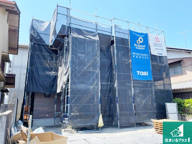 栗東市小平井　第2期　新築一戸建ての外観|周辺は落ち着いた街並みの住宅地！子育てがしやすい住環境です！まだ未完成ですが、現地でしかわからない事もございます。是非一度ご覧ください。