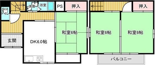 春日井市下屋敷町戸建の間取り