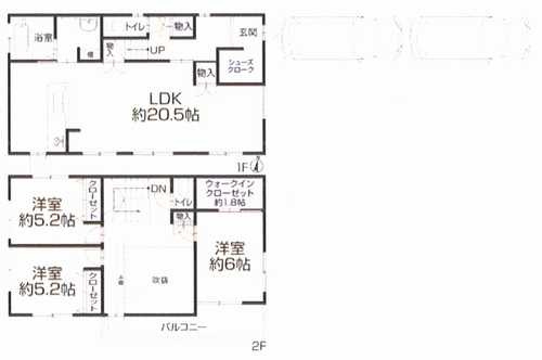 平塚市四之宮2丁目　中古戸建の間取り