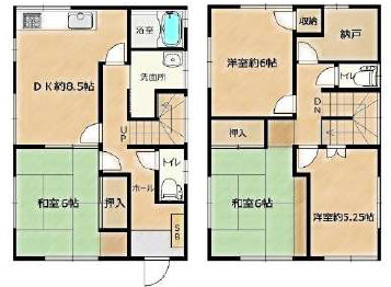 厚木市毛利台　中古戸建の間取り