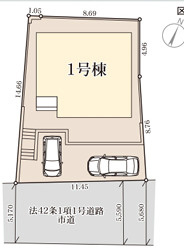 城南区樋井川4丁目　1号棟の区画図
