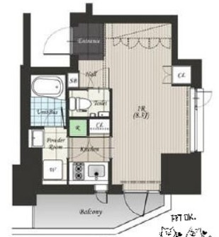 プレミスト新宿山吹の間取り