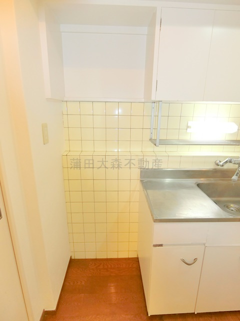 山王パレスのキッチン|冷蔵庫置き場