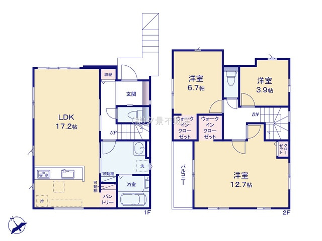《仲介手数料無料》緑区原山４丁目22-15新築一戸建てリガーレの間取り