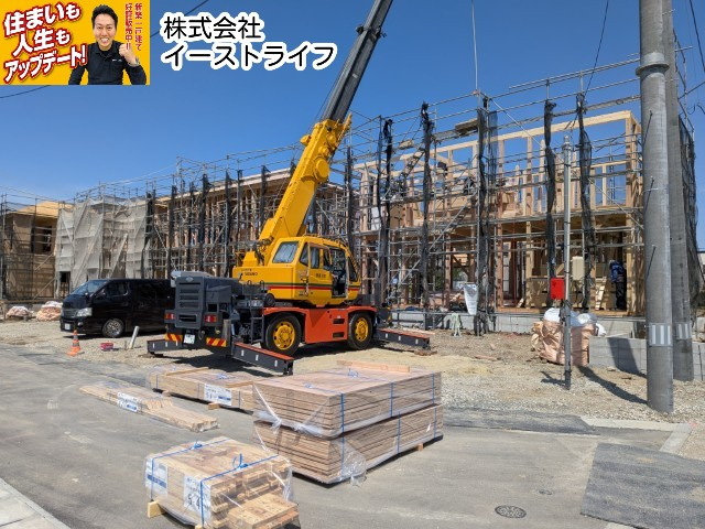 【新築戸建】　いわき市小名浜住吉5期の外観|同社施工外観写真　当社はお客様に末永く満足していただきたい思いから、ご購入後のアフターフォローにも力を入れております。何なりとご相談ください。 （担当：梶田）