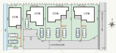 【新築戸建】　いわき市小名浜住吉5期の前面道路含む現地写真|東側2.7ｍ公道