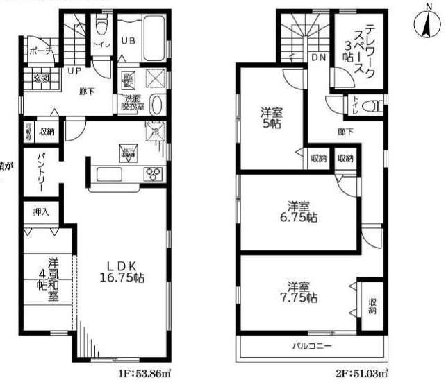 八潮市　西袋　新築戸建　全1棟のその他|間取図です
