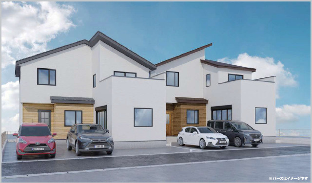 仲介手〇料不要　KEIAIスターTERRACE東区新南部1期【西原小・西原中】の外観パース|外観パースです