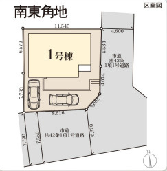 リーブルガーデン大野城市中3丁目の区画図