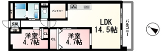 【間取り】 | シャルマンコーポ草津