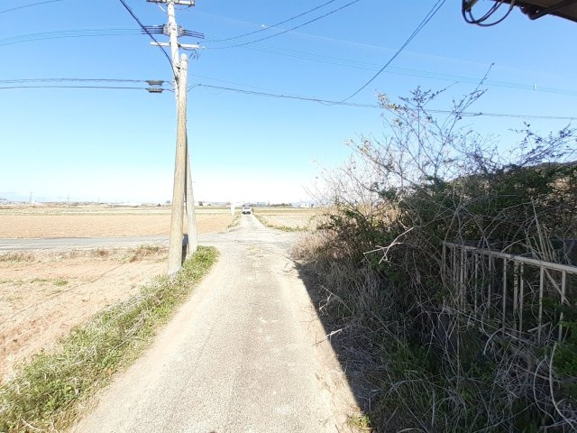 宇土市花園町の売地の前面道路含む現地写真