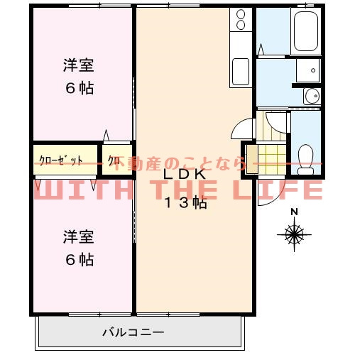 レトアガーデンヒルズ【10,000円キャッシュバック対象物件】の間取り|間取りです