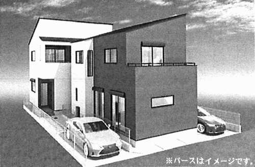 茅ヶ崎市南湖3丁目　新築戸建全2棟の外観パース