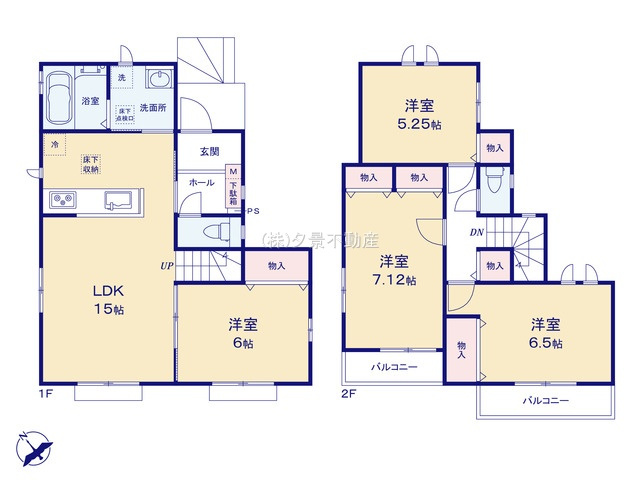《仲介手数料無料》北区本郷町1065-1新築一戸建てハートフルタウンの間取り