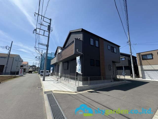 茅ヶ崎市今宿４期　新築戸建　全２棟１号棟の前面道路含む現地写真|前面道路含む現地写真です