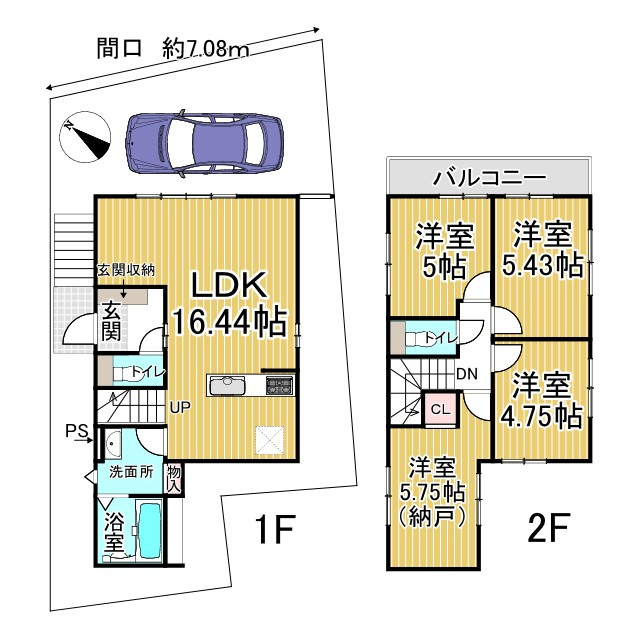 大宮玄琢北町 新築戸建 5期1号地の間取り