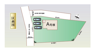 伊奈町大針505番　新築一戸建て　Aの区画図|A号棟