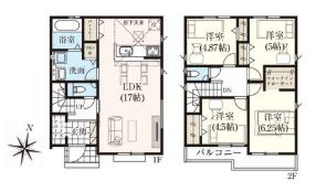 【間取り】 | 東久留米市下里１丁目　新築戸建て　１１号棟 | 4LDK・土地面積110.11ｍ2・建物面積95.63ｍ2