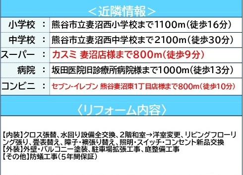 中古戸建　熊谷市弥藤吾514-20（リフォーム住宅）の周辺