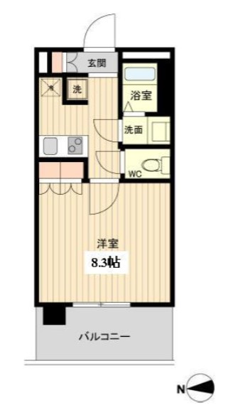 ラクアスレジデンス東新宿の間取り