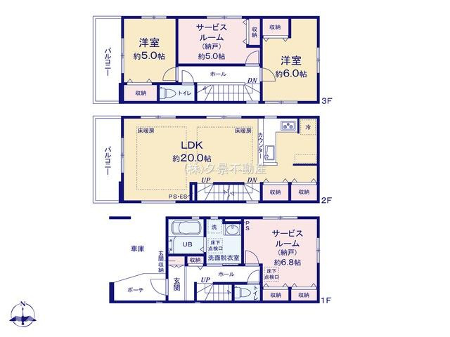 《仲介手数料無料》南区別所２丁目4-7新築一戸建てケイアイグレイスの間取り