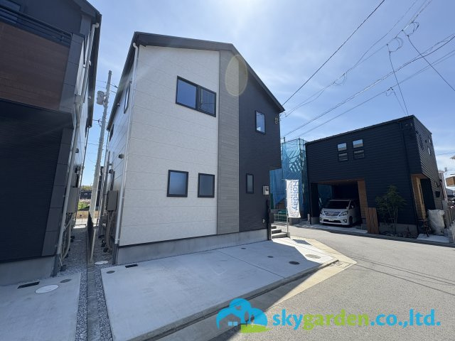 茅ヶ崎市今宿4期　新築戸建　全2棟２号棟の外観|外観もきれいです