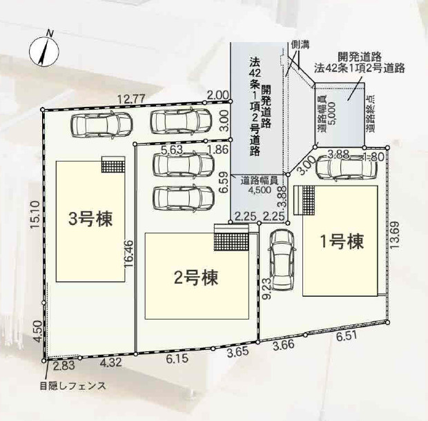 厚木市下川入新築戸建て　第18-2号棟の区画図