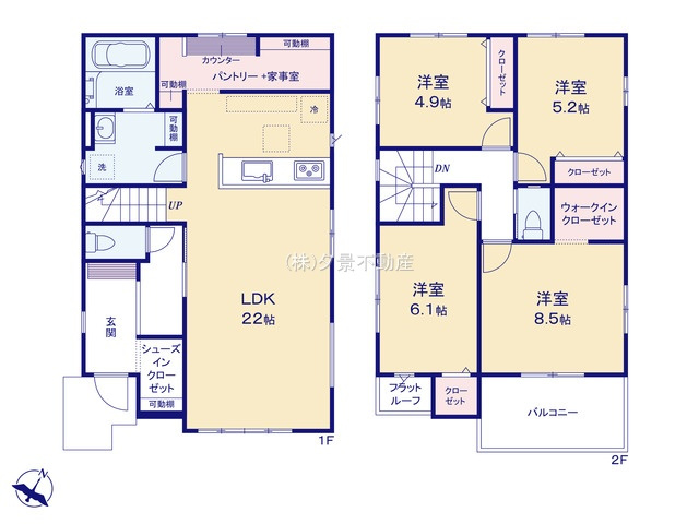 《仲介手数料無料》北区別所町1000-69新築一戸建てリガーレの間取り