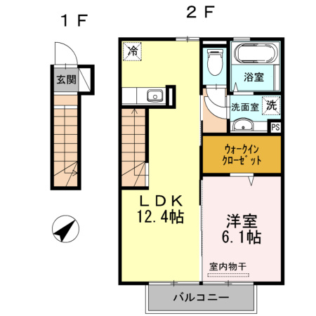 セジュール池亀町B棟の間取り