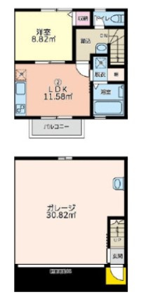 関口ガレージハウスの間取り