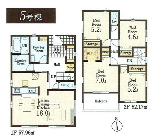 青梅市柚木町3丁目　新築戸建全7棟の間取り