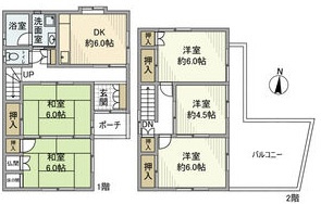 奥町剱光寺戸建の間取り