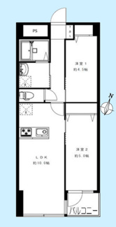 【間取り】 | 清桜ハイツ | 各部屋クローゼット付の２ＬＤＫ。お子さまも憧れの個室が持てます。ただ暮らすだけでなく、快適さを求めて毎日気持ちの良い日々を。