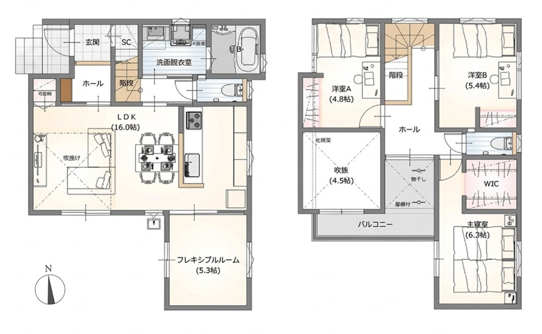 [新築住宅] さいたま市浦和区上木崎の間取り