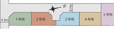 【区画図】 | 八尾市田井中二丁目　建築条件付き売土地