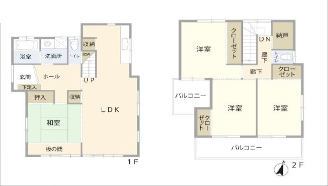 【間取り】 | 日高市旭ケ丘 | ４LDK