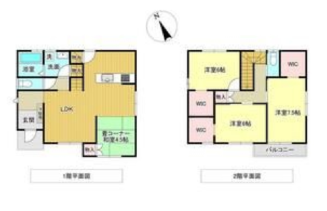 売戸建　小山市城西の間取り