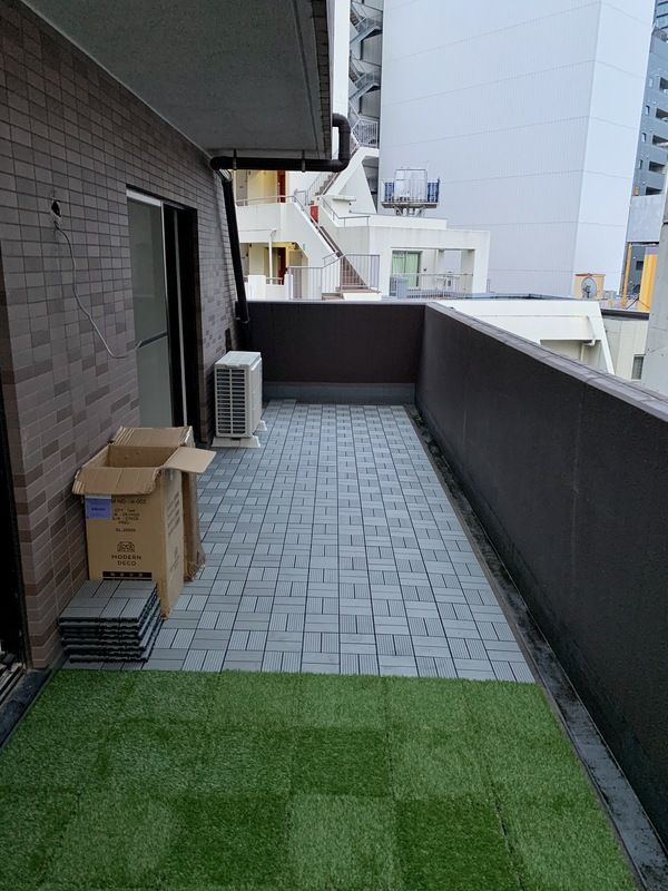 渋谷アムフラットのバルコニー