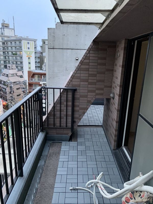 渋谷アムフラットのバルコニー