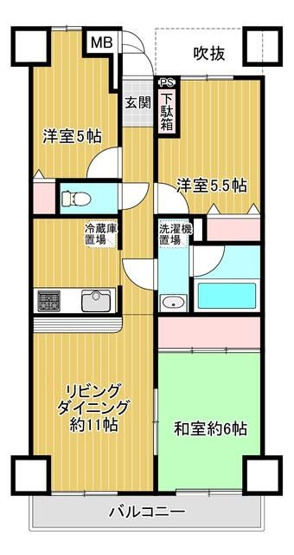 【間取り】 | ダイアパレス鶴間フレックス