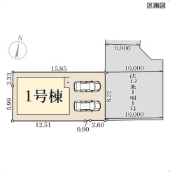 リーブルガーデン大津市大江6丁目の区画図